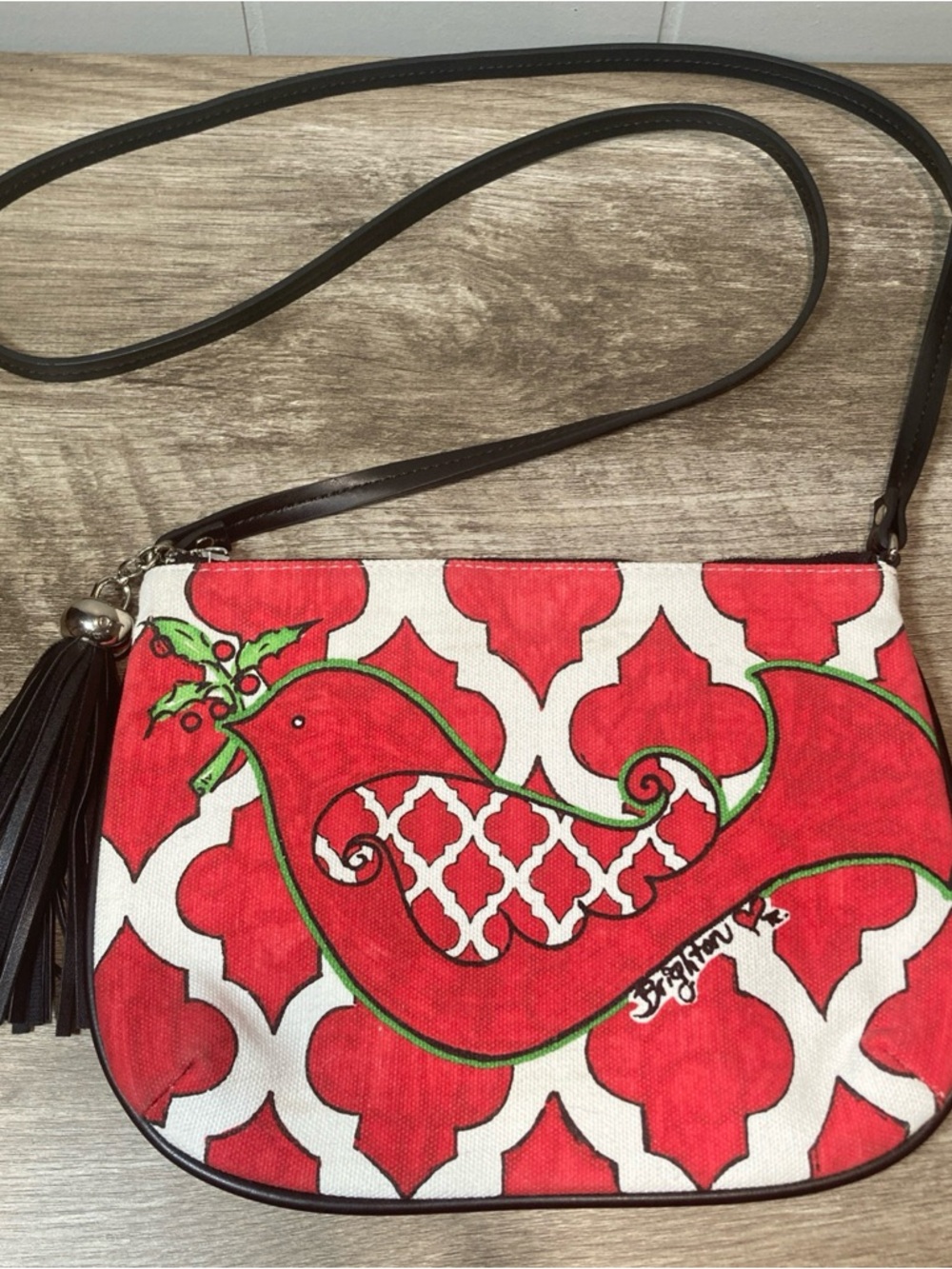 Brighton Bird Tassel Crossbody Pouch Bag Purse Shoulder Bag